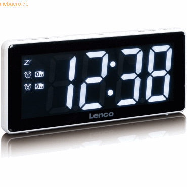 Lenco LENCO CR-30 Radiowecker mit 3- LED-Display, weiß