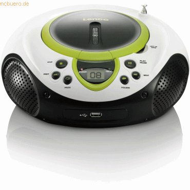 Lenco Lenco SCD-38 USB CD-Radio mit MP3, USB (Grün)