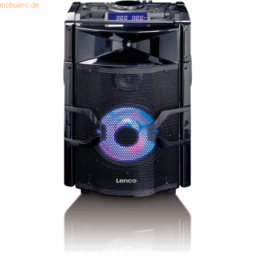 Lenco Lenco PMX-250 Soundsystem mit Mixfunktion, BT, Licht (Schwarz)