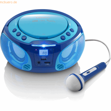 Lenco Lenco SCD-650BU CD-Radio m. MP3, USB, Lichteffekt, Mikro(Blau)