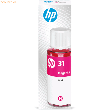 Hewlett Packard HP Tintenflasche Nr. 31 1VU27AE Magenta (70 ml, ca. 8.