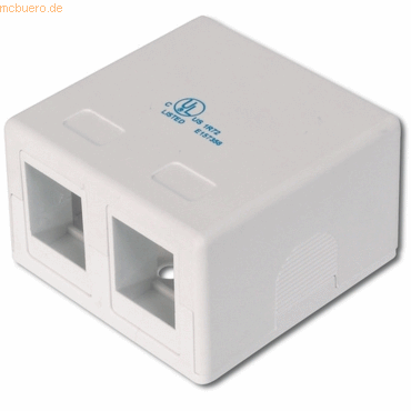 4016032180135 - DIGITUS Konsolidierungspunkt -Box für 2x Keystone Module weiß