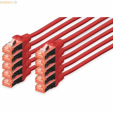 4016032441359 - ASSMANN DIGITUS 10er CAT 6 S FTP Patchkabel 025m rot DK-16