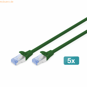 4016032470540 - DIGITUS 5er CAT 5e SF UTP Patchkabel 10m grün