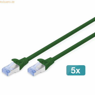 4016032470540 - DIGITUS 5er CAT 5e SF UTP Patchkabel 10m grün