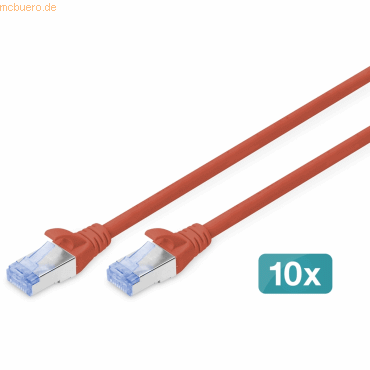 4016032470458 - DIGITUS 10er CAT 5e SF UTP Patchkabel 5m rot