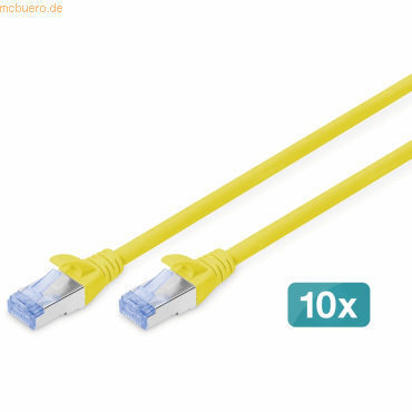 4016032470274 - ASSMANN DIGITUS 10er CAT 5e SF UTP Patchkabel 1m gelb DK-1531-010-Y-10