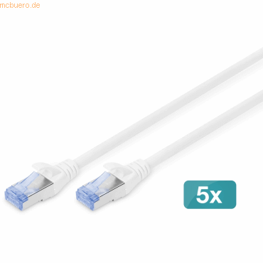 4016032470229 - DIGITUS CAT 5e SF UTP Patchkabel 5 Stück 10m grau