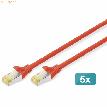 4016032469407 - DK-1644-A-100-R-5 RJ45 Netzwerkkabel Patchkabel CAT 6a S FTP 1000 m Rot 1 St