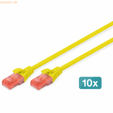 4016032471127 - DIGITUS 10er CAT 6 U UTP Patchkabel 2m gelb