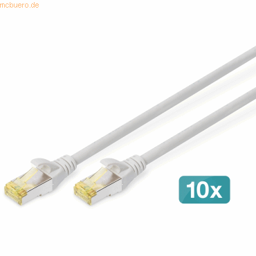 4016032468929 - ASSMANN DIGITUS 10er CAT 6A S FTP Patchkabel 025m grau DK-1644-A-0025-10