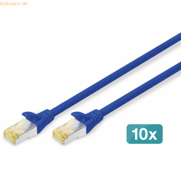 4016032469278 - DK-1644-A-050-B-10 RJ45 Netzwerkkabel Patchkabel CAT 6 S FTP 5 m Blau Folienschirm Geschirmt 1 St