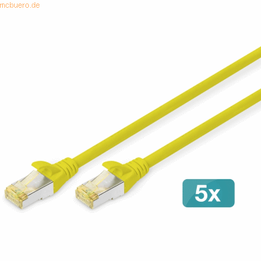 4016032469360 - ASSMANN DIGITUS 5er CAT 6A S FTP Patchkabel 7m gelb DK-1644-A-070-Y-5