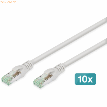 4016032471646 - DK-1844-010-10 RJ45 Netzwerkkabel Patchkabel CAT 81 S FTP 100 m Grau Halogenfrei Flammwidrig Flexibel doppelt geschirmt Folienschirm