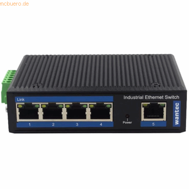 4250367734025 - Industrial PoE Ethernet Switch für Hutschiene 5-Port