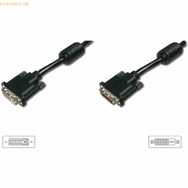 Assmann DIGITUS DVI Verlängerungskabel, DVI(24+1), 5.0m