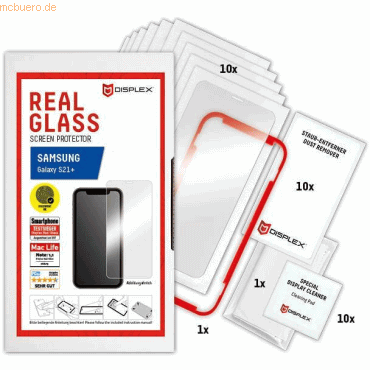 4028778112356 - DISPLEX Service-Kit Real Glass 2D Samsung S21+ 10x