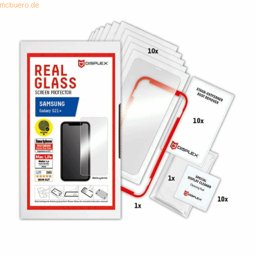 4028778112356 - DISPLEX Service-Kit Real Glass 2D Samsung S21+ 10x 4028778112356 - DISPLEX Service-Kit Real Glass 2D Samsung S21+ 10x