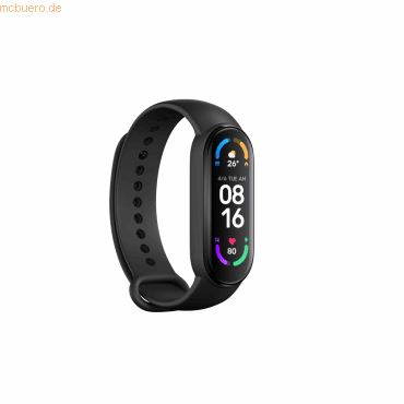 6934177736384 - Mi Smart Band 6 - Aktivitätsmesser mit Band - TPU - schwarz - Handgelenkgröße 155-219 mm - Anzeige 4 cm (156) - Bluetooth - 128 g