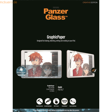 PanzerGlass PanzerGlass iPad 10.2- CF Graphic Paper, Antibakt