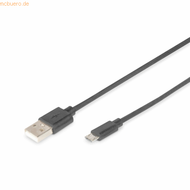 Assmann DIGITUS Micro USB 2.0 Anschlusskabel Typ A-mikro B St/St, 1,8m