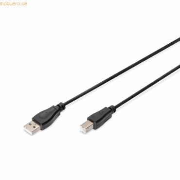 Assmann DIGITUS USB 2.0 Anschlusskabel, Typ A - B St/St, 1.8m
