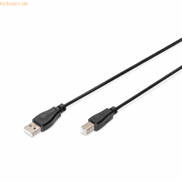 4016032452034 - USB-Kabel usb 20 usb-a Stecker usb-b Stecker 180 m Schwarz 10 St Geschirmt doppelt gesc - Digitus