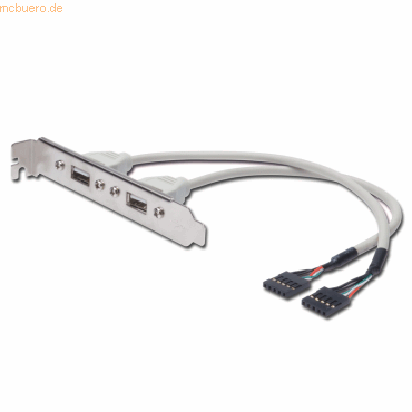 Assmann DIGITUS USB 2.0 Slotblechkabel, 2x Typ A - 2x IDC, 0.25m