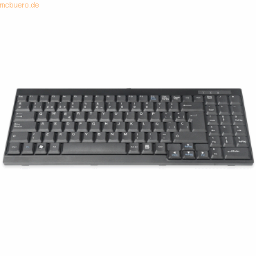 4016032356219 - DIGITUS DS-72000ES - keyboard - QWERTY - Spanish - black Input Device - Tastaturen - Spanisch - Schwarz