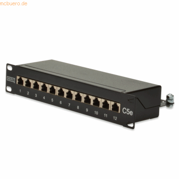 4016032241508 - DN-91512S 12 Port Netzwerk-Patchpanel 254 mm (10) CAT 5e 1 HE