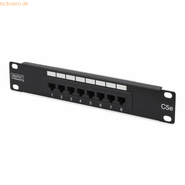 Assmann DIGITUS CAT 5e,Klasse D Patch Panel, 8 port, ungeschirmt, sw