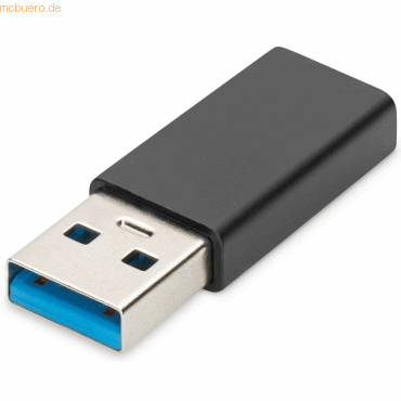 Assmann DIGITUS USB Typ-C Adapter, Typ A to C M/F, 3A, 5GB, black