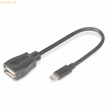 Assmann DIGITUS USB 2.0 Adapterkabel, OTG, Typ mikro B - A St/Bu, 0,2m