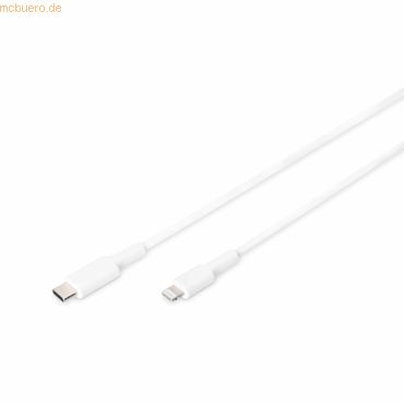 Assmann DIGITUS USB Daten- Ladekabel, Lightning - USB-C M/M, 1.0m,