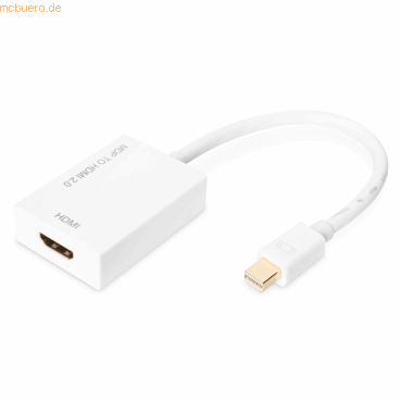 4016032468769 - DisplayPort Adapter Konvertermini dp-hdmi Typ a St Bu 02m gold weiß (DB-340416-002-W) - Digitus