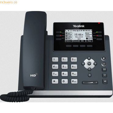 6938818304826 - SIP-T42U - VoIP-Telefon mit Rufnummernanzeige - fünfwegig Anruffunktion - SIP SIP v2 SRTP - 12 Leitungen - Classic Gray (SIP-T42U)