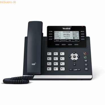 6938818304284 - SIP-T43U - VoIP-Telefon mit Rufnummernanzeige - dreiweg Anruffunktion - SIP SIP v2 - 12 Leitungen - Classic Gray (SIP-T43U)