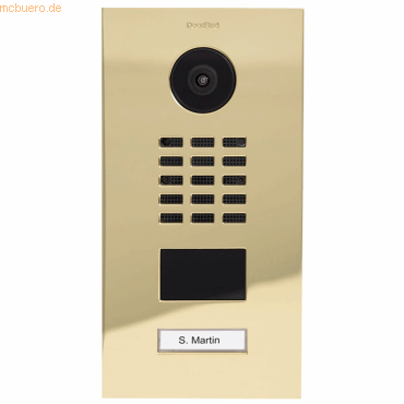 4260423870130 - D2101V IP Telefon Edelstahl V4A Messing-Optik