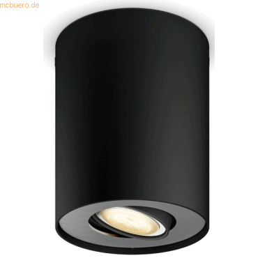 8719514338449 - Hue LED-Deckenstrahler 871951433844900 Hue White Amb Pillar Spot 1 flg schwarz 350lm inkl Dimmschalter GU10 5 W