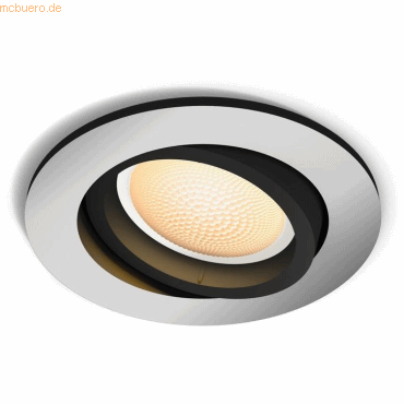 8719514338548 - Hue LED-Einbauleuchte 871951433854800 Hue White Amb Milliskin Einbauspot rund aluminium 350lm Erweiterung GU10 5 W