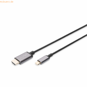 Assmann DIGITUS USB-C - HDMI Adapter, 1,8 m 4K/30Hz, schwarz, 1,8 m