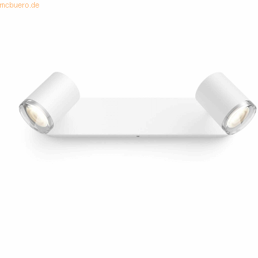 8719514340879 - Hue LED-Bad-Deckenleuchte 871951434087900 Hue White Amb Adore Spot 2 flg weiß 2x350lm inkl Dimmschalter GU10 10 W