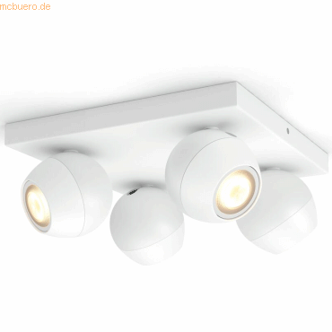 Signify Philips Hue White Amb. Buckram Spot 4 flg. weiß 4x350lm DS