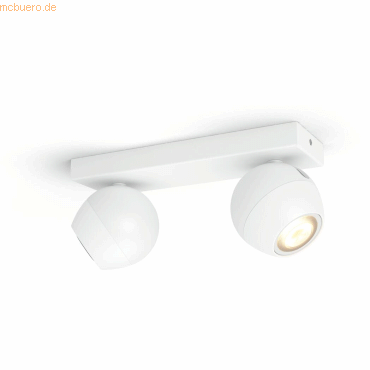 Signify Philips Hue White Amb. Buckram Spot 2 flg. weiß 2x350lm DS