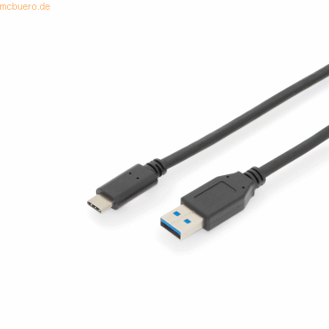 Assmann DIGITUS USB Type-C Anschlusskabel, Gen2, Type-C auf A
