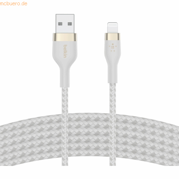 Belkin Belkin PRO Flex Lightning/USB-A Kabel, Apple zert., 3m, weiß