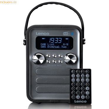 Lenco Lenco PDR-051BKSI Tragbares DAB+ FM-Radio m. BT, AUX (Schwarz)