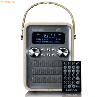 Lenco Lenco PDR-051TPSI Tragbares DAB+ FM-Radio mit BT, AUX (Taupe)