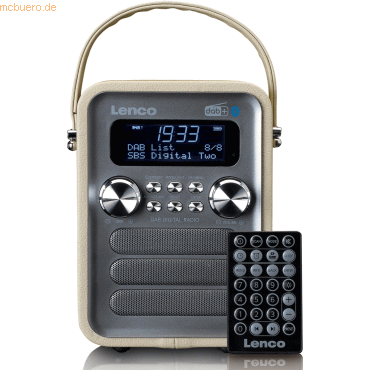 Lenco LENCO PDR-051TPSI Tragbares DAB+ FM-Radio mit BT, AUX, taupe