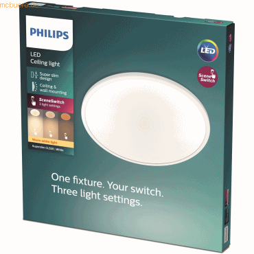 Signify Philips 3in1 LED Leuchte CL550 1500lm 2700K Dimmen o DS weiß